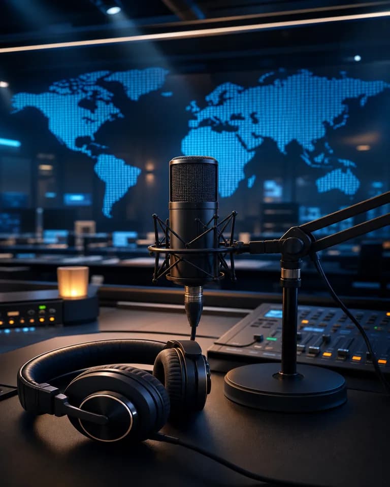 Multilingual Broadcast audio scene